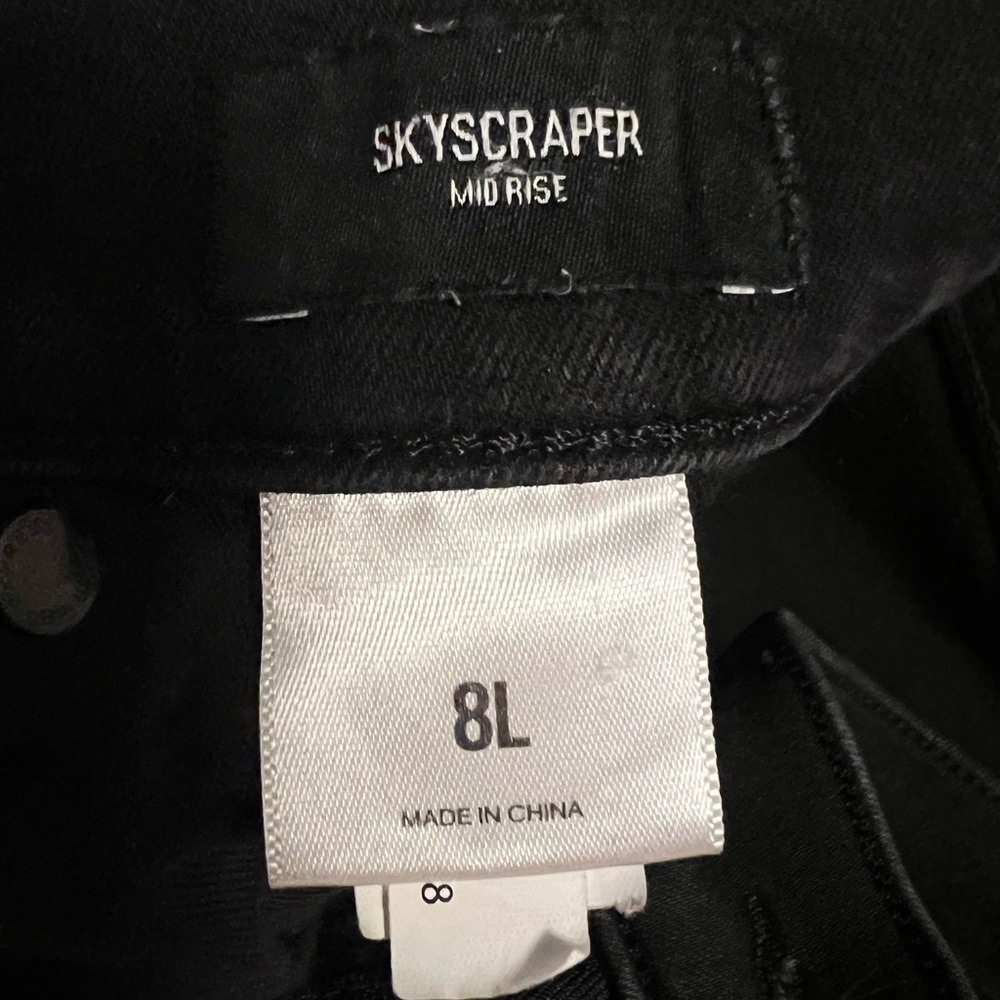 Express Washed Black Straight Leg Split Inside He… - image 6